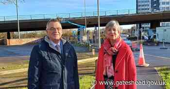 Transport minister visits Gateshead Highway flyover