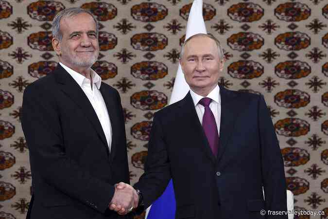 Presidents of Russia and Iran meet in the Kremlin ahead of signing partnership treaty