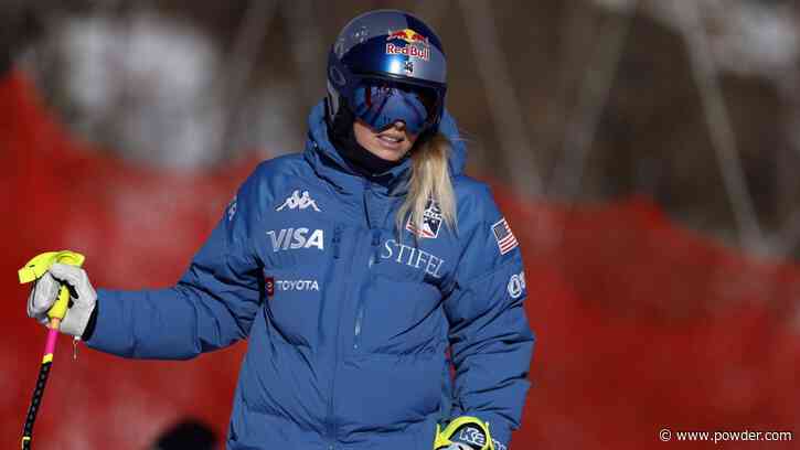 Lindsey Vonn Reports Her "Bum Is Sore" After Crash