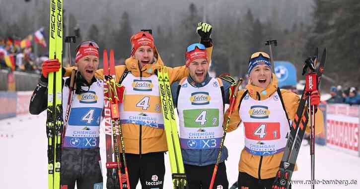 Erleichterung bei Biathleten nach erstem Staffel-Podest