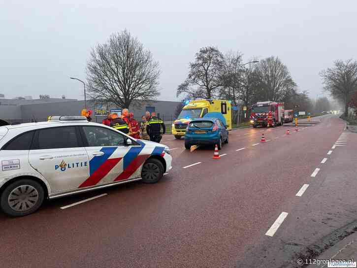 Ongeval op de Auwemalaan in Leek, 1 gewonde