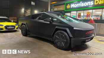 Driver stopped in Tesla Cybertruck banned in UK