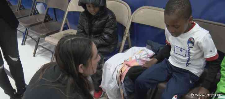 KRQE Cares Shoes for Kids visits Whittier Elementary