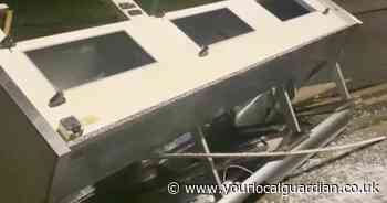 WATCH: Moment brazen fly-tippers throw fridge from truck onto London road