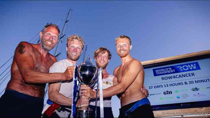 Lelystad - Lelystedeling wint extreem zware roeiwedstrijd op de Atlantische Oceaan