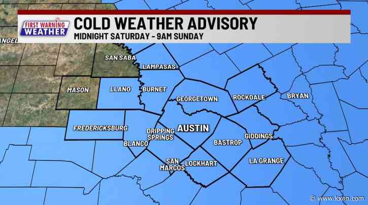 Cold Weather Advisory issued for Central Texas tonight