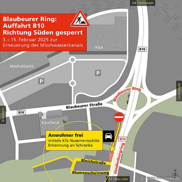 Ausblick in die Woche: Stau erwartet - Trouble am Blaubeurer Ring - Schaden an Wasserkanal von 1905