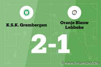 KSK Grembergen B wint met één goal verschil van OB Lebbeke B