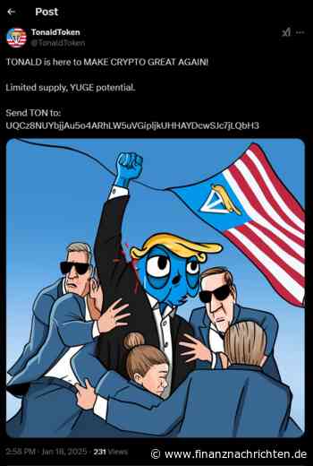 TON-Memecoin $TONALD wird nach $TRUMP schnell viral