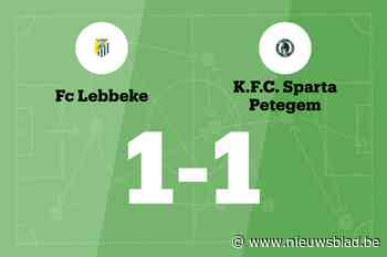 Dhont redt punt voor Sparta Petegem tegen FC Lebbeke