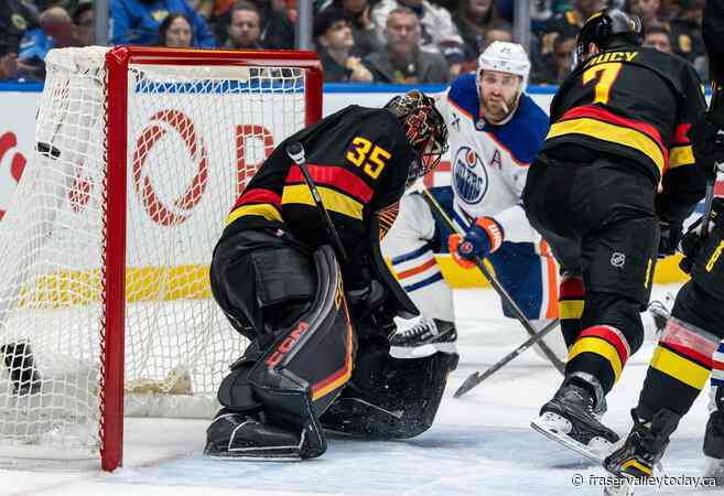 Hughes scores twice, slumping Vancouver Canucks edge Edmonton Oilers 3-2
