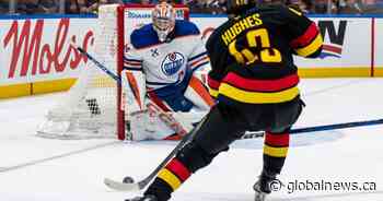 Hughes scores twice, slumping Vancouver Canucks edge Edmonton Oilers 3-2