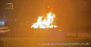 Firefighters and police called to Mercedes fire in Poole