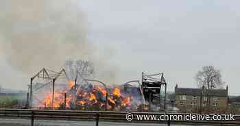 County Durham fire LIVE: Updates as firefighters tackle ongoing barn blaze near A1