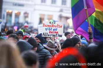 Kundgebung in Minden: Aufruf, „demokratische Parteien“ zu wählen