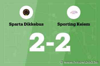 Gelijkspel voor Sparta Dikkebus thuis tegen Sporting Keiem