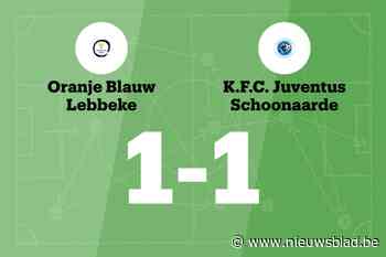 Sarioglu redt punt voor Juventus Schoonaarde B tegen OB Lebbeke