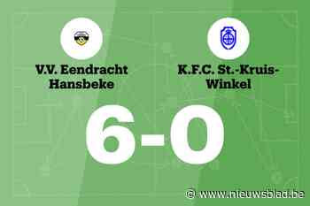 Eendracht Hansbeke zet ongeslagen reeks voort tegen KFC St-Kruis-Winkel