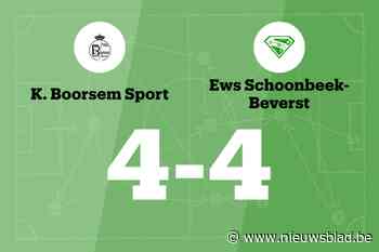 Schoonbeek-Beverst B sleept gelijkspel uit de brand in de uitwedstrijd tegen Boorsem B