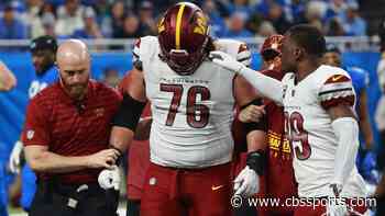 Commanders injury update: Washington loses one of top OL for rest of season after suffering torn ACL vs. Lions