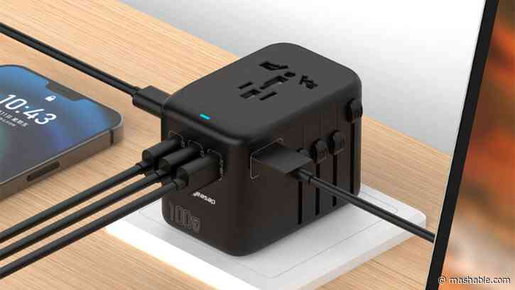 Get an adapter that works in 190+ countries with USB-C charging for just $50