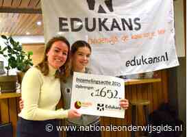 Eerste klas VMBO Velp haalt 1.652,00 euro op voor Edukans