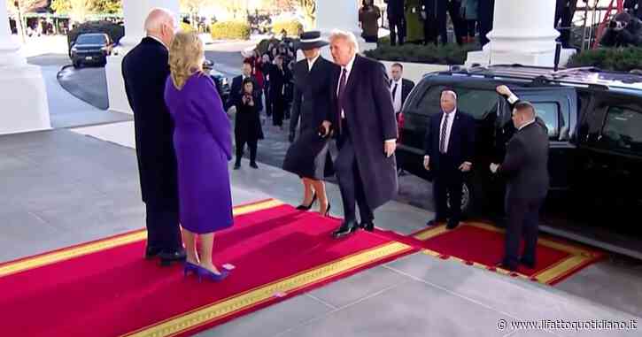 Joe e Jill Biden accolgono Donald Trump e la moglie Melania alla Casa Bianca prima dell’insediamento: le immagini