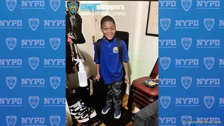 9-year-old Bronx boy missing since Sunday morning, police say