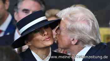 Unangenehmer Moment bei Trumps Amtseinführung: Melania scheint den Präsidenten beim Kuss abzuweisen