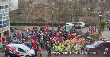 Bikers in fancy dress spread festive cheer at Dorset hospital
