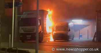 Suspected arsonist arrested after huge lorry fire in Dartford