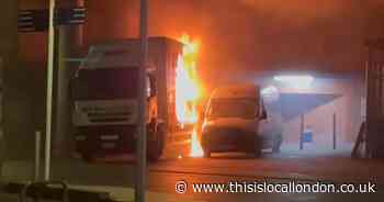 Suspected arsonist arrested after huge lorry fire in Dartford