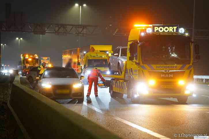 Ongeval op de A7 tussen Groningen-West en Hoogkerk