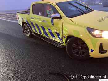 Ravage: Weginspecteur auto en politie geraakt bij ongeval op de N33 bij Veendam