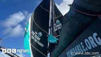 World racer's dream shattered as sail 'explodes'