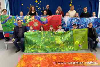 Banner als Botschaft für den Klimaschutz