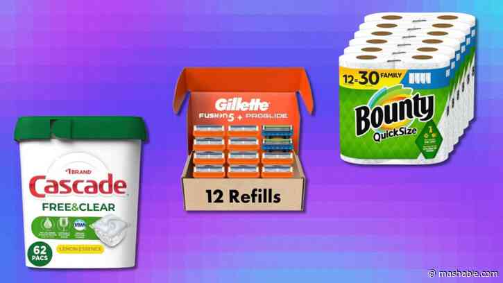 Get a free $20 Amazon credit when you spend $80 on P&G essentials