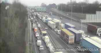 Dartford Crossing delays after three HGVs crash