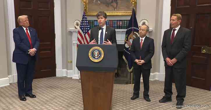 OpenAI and Softbank are starting a $500 billion AI data center company