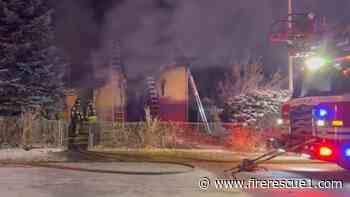 Colo. firefighter falls through stairs during house fire