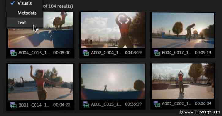 Adobe Premiere Pro now lets you find video clips by describing them