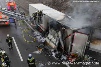 Feuerwehr-Stapler bei Lkw-Brand eingesetzt