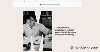 As always, Apple celebrates Martin Luther King Jr Day on its homepage