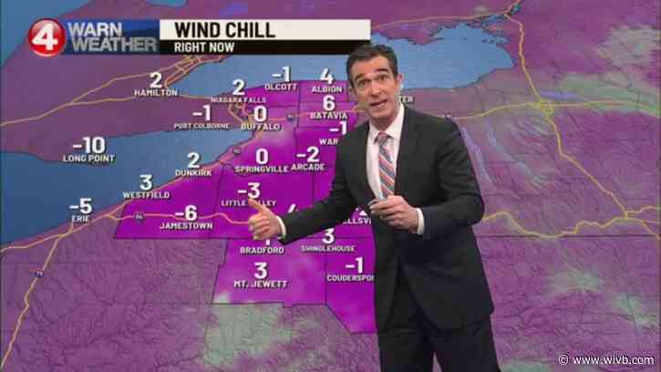 Wind chills range from 3° to -16° Thursday morning