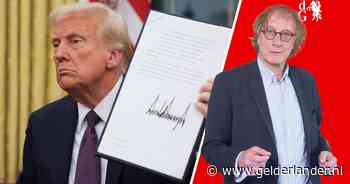 Dat Donald Trump trots is na het zetten van zijn handtekening snap ik