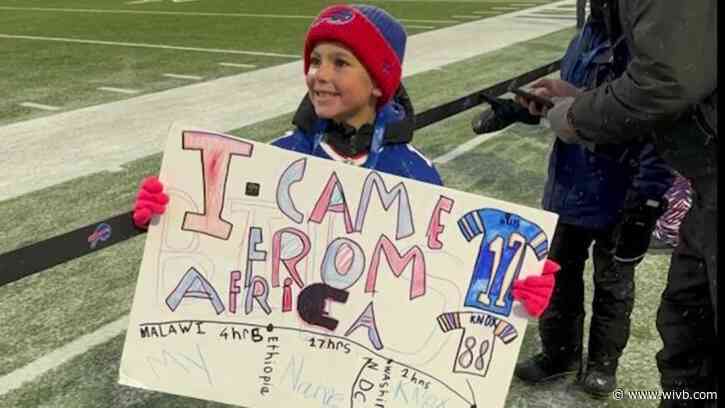 Young Bills fan travels 8,000 miles to attend playoff game