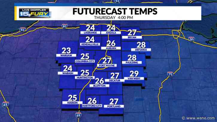 Light snow today warmer temperatures coming