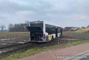 Lijnbus met schoolkinderen strandt in weiland in Retie nadat chauffeur onwel was geworden