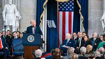 'We will pursue our manifest destiny into the stars.' President Trump wants astronauts to raise the American flag on Mars