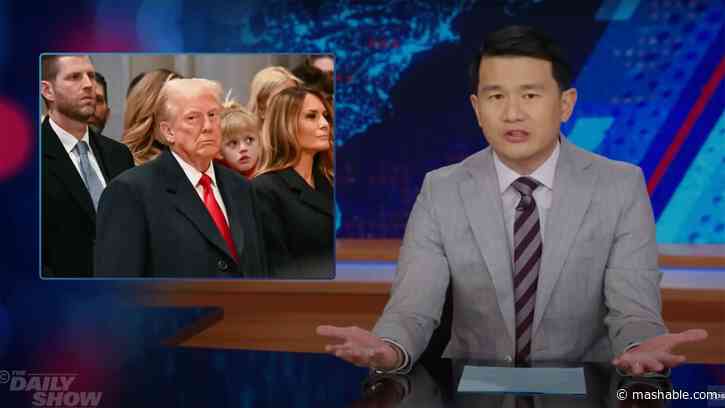 The Daily Show gleefully recaps Trump getting a lecturing in church